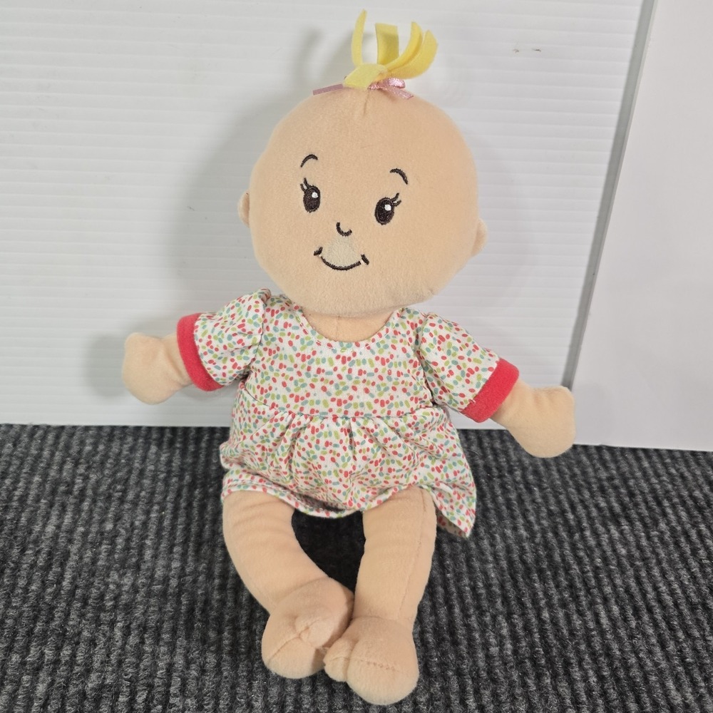 The Manhattan Toy Company Stella Plush Baby Doll 11 Inch Cloth‎ No Pacifier Pink